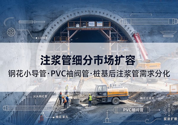 淅川注浆管细分市场扩容，隧道钢花小导管、PVC 袖阀管、桩基后注浆管需求分化